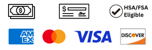 Accepting cash, check, HSA/FSA, Mastercard, Visa, Discover, and American Express